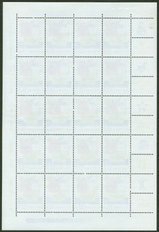 J63 1981 prc stamp set china block of 20 blk20 sheet with margin 4