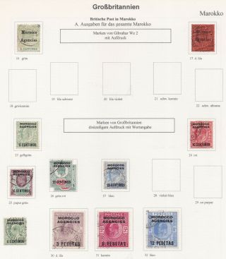 Lot:31012 Gb Morocco Overprints Edvii High Value To 10s Blue