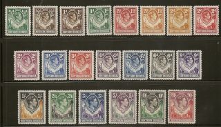 Northern Rhodesia 1938 - 52 Kgvi Set Of (21) To 20/ - Sg25/45 Cat £250