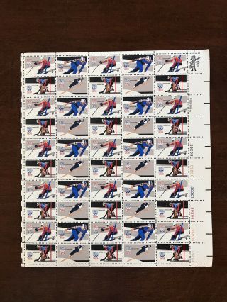 Usps 1979 15 Cents - 50 Stamp Sheet.  Winter Olympics 1980