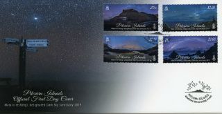 Pitcairn Islands 2019 Fdc Dark Sky Sanctuary Mata Ki Te Rangi 4v Ms Cover Stamps