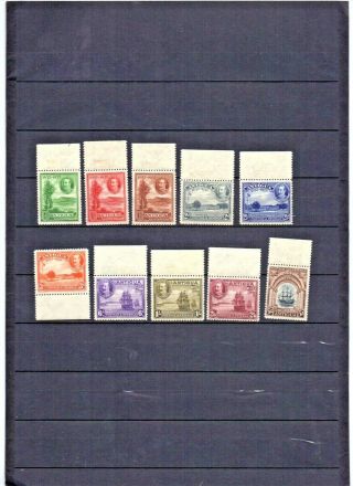 Antigua 1932 Set Of 10,  Mi 61 - 70,  Post Stamps Of British Colonies,  Post Antigua