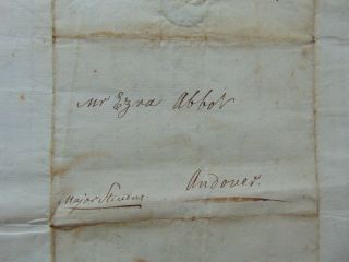 C.  1799 Stampless Folded Letter About A Fire In Portland Maine / Massachusetts