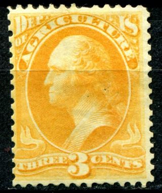 (857) Very Good 1873 U.  S.  3c Agriculture Official S O3 M.  Mh