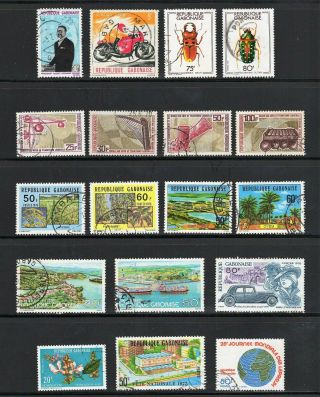 Gabon - - 18 Diff Commemoratives From 1968 - 78 - - Cv $8.  60