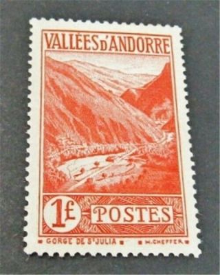 Nystamps French Andorra Stamp 50 Og H $33