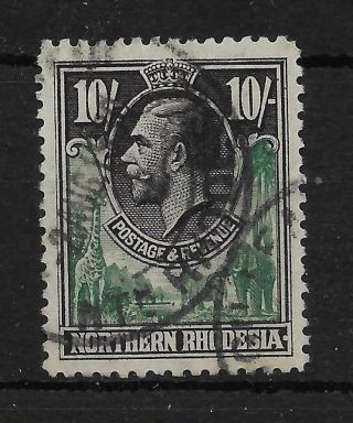 Northern Rhodesia Sg16 1925 10/= Green & Black