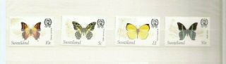 Swaziland Butterflies Scott 399 - 402 Mnh