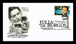 Dr Jim Stamps Us Julia De Burgos Puerto Rico Poet First Day Cover Art Craft