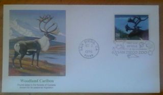 First Day Of Issue,  1996 Endangered Species,  Woodland Caribou,  Scott 3105l