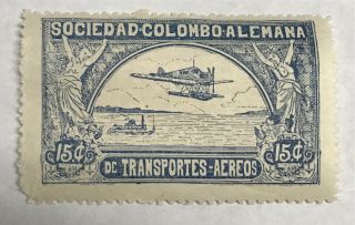 Colombia 1921,  Scadta 15c C13.  Mhog,  Scv 65 Usd