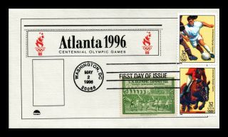 Us Cover Centennial Olympic Games Atlanta Fdc Multi Franked