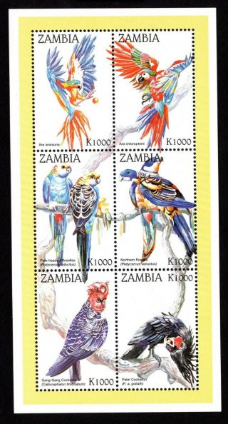 Zambia 1998 Sheet Of 6 Stamps Mi 826 - 831 Mnh Cv=14€