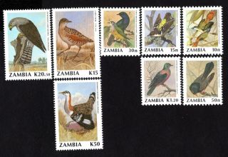 Zambia 1990 Group Of 8 Stamps Mi 528 - 535 Mnh Cv=24€