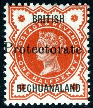 Bechuanaland - 1890 ½d Vermilion.  A Lightly Mounted Example Sg