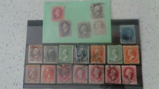 Us Stamps 19th Century Lot