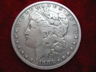 1883 - P Morgan Silver Dollar Historic Coin Circulated Ungraded Uncertified.