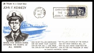 Uss John F Kennedy Christening Newport News Va May 27 1967 Cachet On Cover