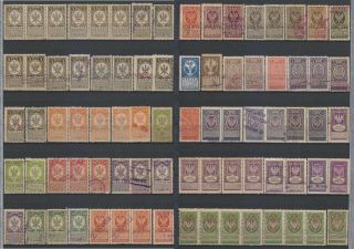 Poland 1920th Big Stock Of Revenue Stamps 6,  5 Hundreds Scarce
