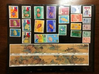 Specimen Group Of 34 Mnh Roc Taiwan China Stamps Most Complete Sets Vf