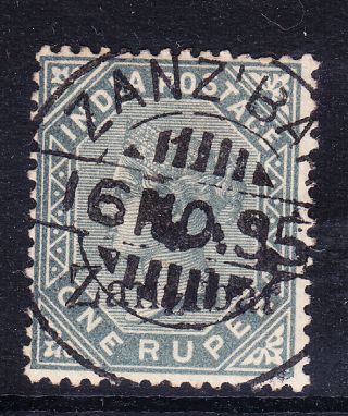 Zanzibar Qv Sg17 1p Of India Opt Unlisted Variety Low 2nd Z V/f/u C£90 As Normal