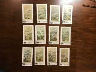 Specimen Mnh Roc Taiwan China Stamps Sc1682 - 93 Painting Set Of 12 Og