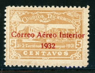 Nicaragua Mng Specialized: Maxwell A36 5c Correo Aereo Interior 1932 $$