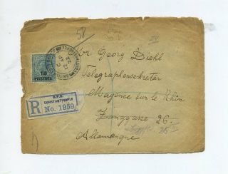 1921 British P.  O.  Constantinople Registered Cover German Censor