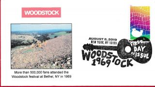 Woodstock Music Festival,  50th Anniversary,  Crowd,  Fans,  First Day Cover