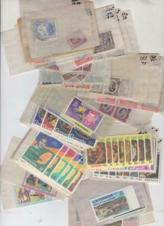 Grenada - Good Dealers Stock Of & Stamps In Glassines -