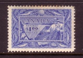 Canada.  1951 $1 Fisherman