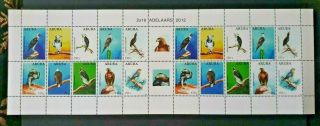 2012 Birds Wildlife Large Sheet Vf Mnh Aruba B272.  40 Start 0.  99$
