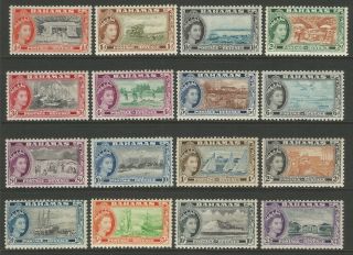 Bahamas 1954 Complete Set Of 16 Stamps To £1 Mnh Cat Val £100 Sg201 - Sg216