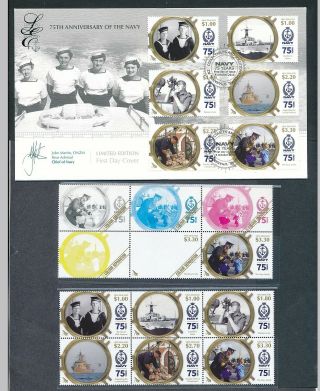 Zealand 2015 Nz Navy Color Separation Proofs/set/limited Edition Fdc Vf Nh