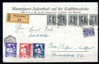 Austria,  1933,  Katschberg Local Issue,  Complete Set On Registered Cover