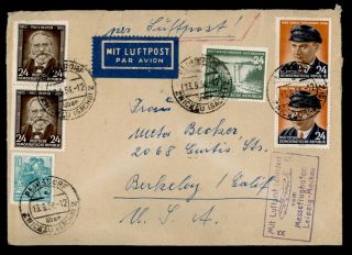 Dr Who 1954 Germany Ddr First Flight Leipzig Fair To Moscow Russia E54767