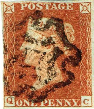 Gb Sg8 One Penny (1d) Red - Brown Qv 1842 (qc) Plate 32,  Norwich X,  Cat £550