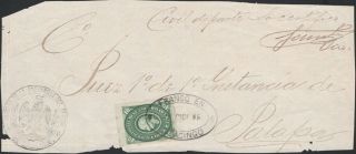 Mexico,  1885.  Official Cover Front 156,  Jalacingo - Jalapa