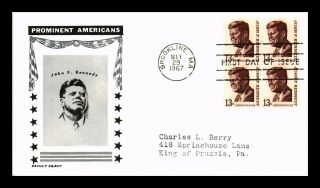 Dr Jim Stamps Us John F Kennedy First Day Cachet Craft Cover Scott 1287 Block
