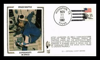 Dr Jim Stamps Us Experiments In Space Shuttle Astronauts Zaso Silk Event Cover