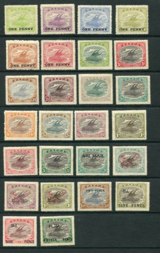 Papua 1916 - 31 Mh Lot To 5 Shillings 26 Stamps