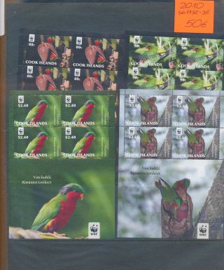 Gx02376 Cook Islands 2010 Fauna & Flora Birds Sheets Xxl Mnh Cv 50 Eur