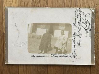 China Old Postcard Chinese Men Sitting Mengtsz To France 1905