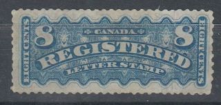 Canada 1875 8c Blue Registration Stamp Repaired
