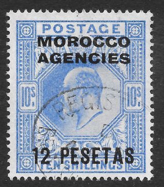 Morocco Agencies 1907 12p.  On 10/ - Ultramarine Sg 123 (fine)