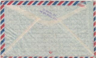 T) Air mail cover China Shanghai to Switzerland 1950 B 2