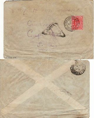 Gb Army Field Post Office 44 South Africa Evii 1d Boer War Craddock Censor 1902