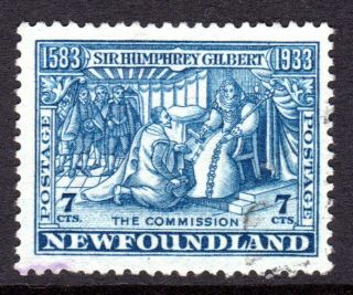Newfoundland 1933 7c Gilbert Commissioned By Elizabeth I Sg241