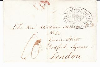 Portsmouth Ship Letter 1800 S8 From Newfoundland Hampshire