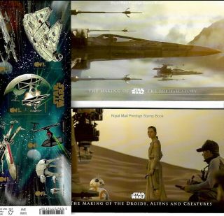 Gb Star Wars Miniature Sheet & X2 Prestige Booklets